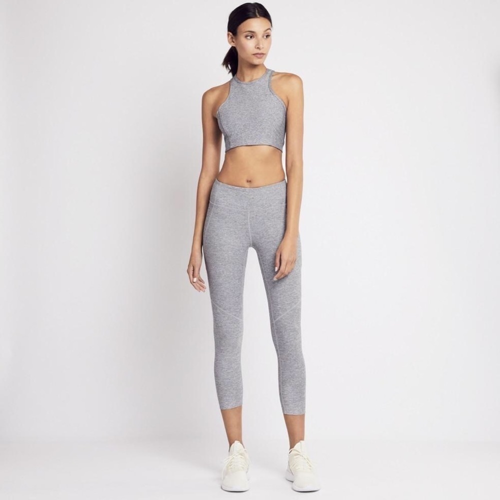 Outdoor Voices Heather Gray High-Rise 7/8 Leggings